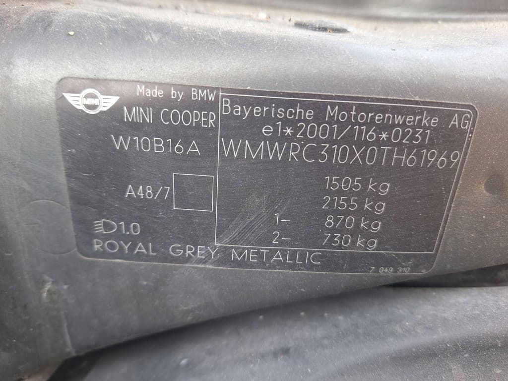 Moteur W10 B16 A pour Mini